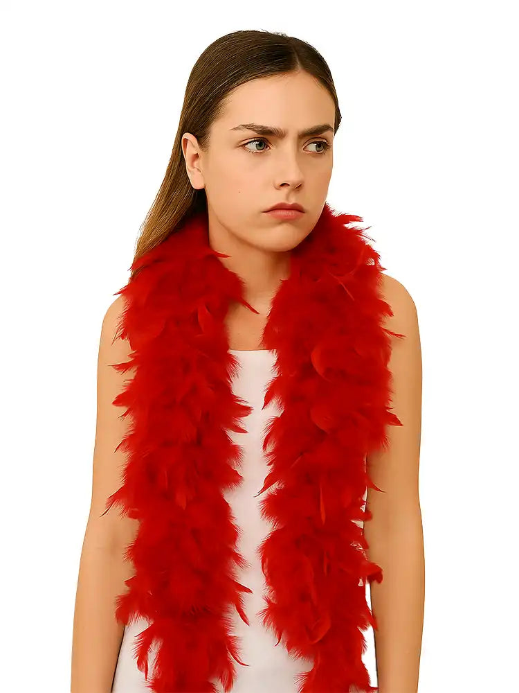 Festival Classic Red Feather Boa – 150cm