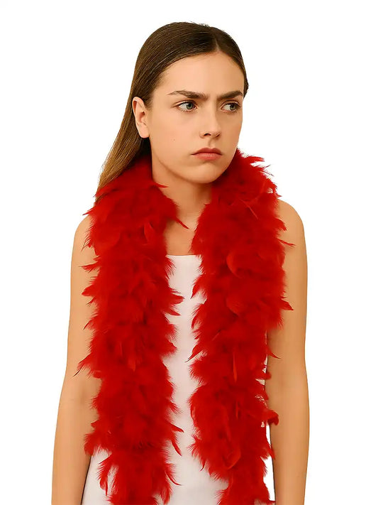 Festival Classic Red Feather Boa – 150cm