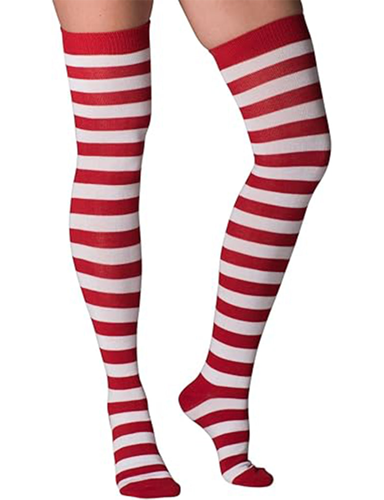 Festive Christmas Thigh-High Socks for Women and Girls