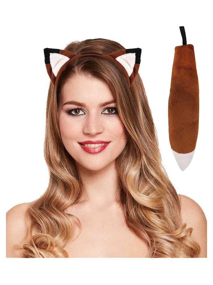 Fox Ears & Tail Set - thefancydress.co.uk