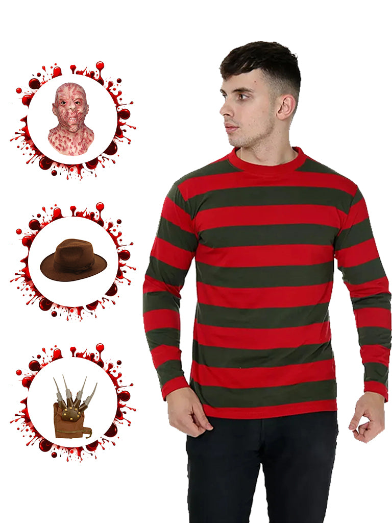 Freddy Krueger Scary Halloween Costume Set