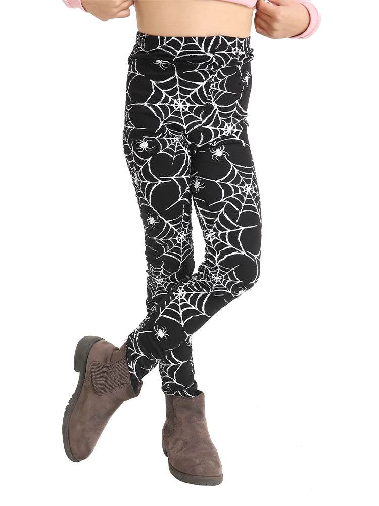 Girl Spider Printed Leggings - thefancydress.co.uk
