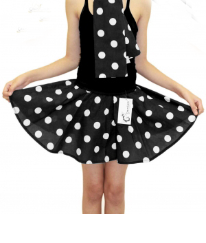 Crazy Chick Girl  Polka dot skirt