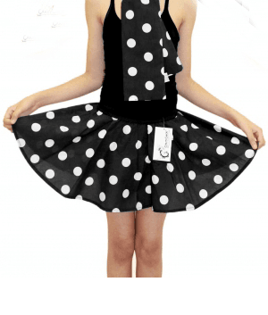 Crazy Chick Girls Polka Dot Skirt - thefancydress.co.uk