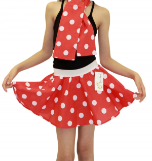 Crazy Chick Girl  Polka dot skirt