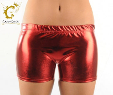 Girls Shiny Metallic Hot Pants