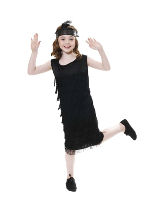 Girls 20's Flapper Tassle Dress