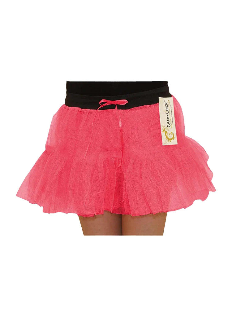 Girls 2 Layer Tutu Skirts with Elasticated Waistband pink