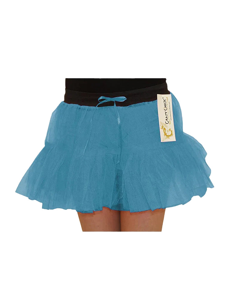 Girls 2 Layer Tutu Skirts with Elasticated Waistband turquoise