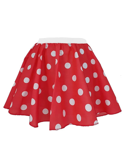 polka dot red skirt