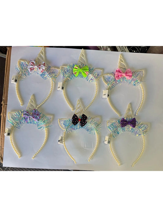 Girls Assorted Beaded Light Up Party Headband 2