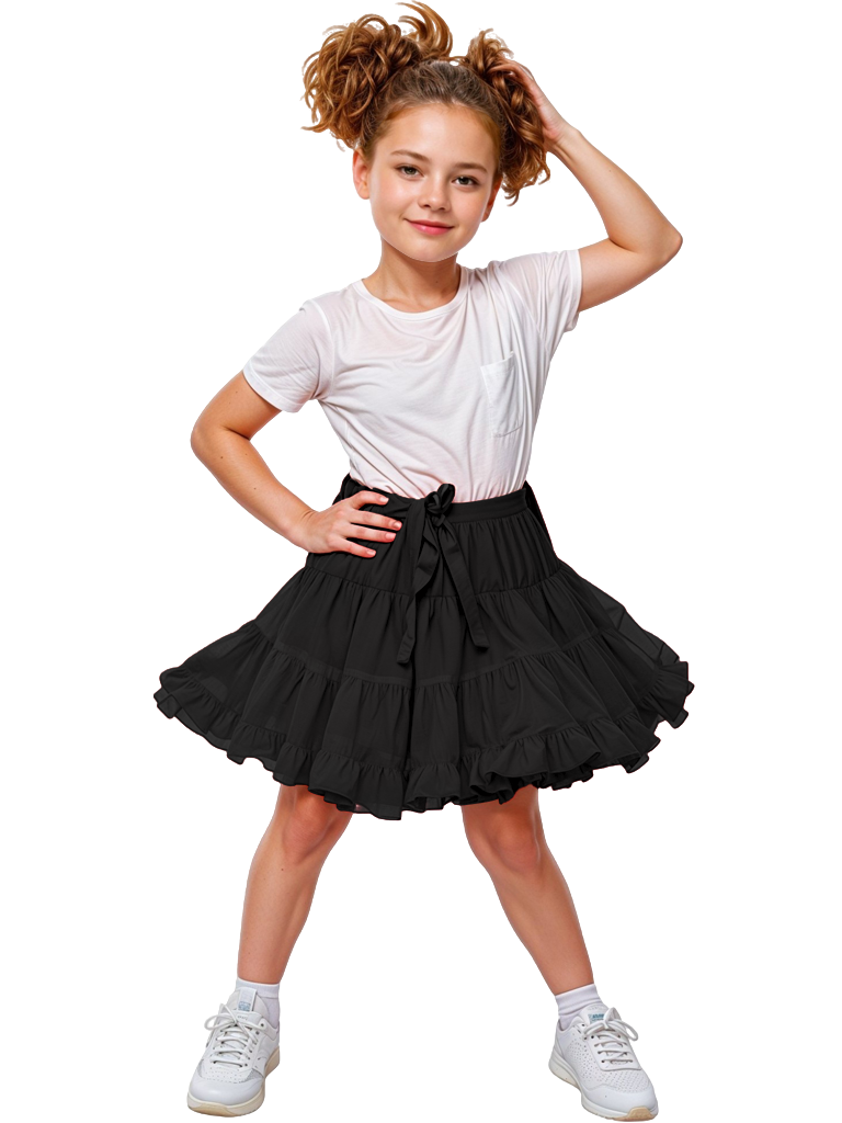 Girls Ruffle Petticoat Tutu Skirt