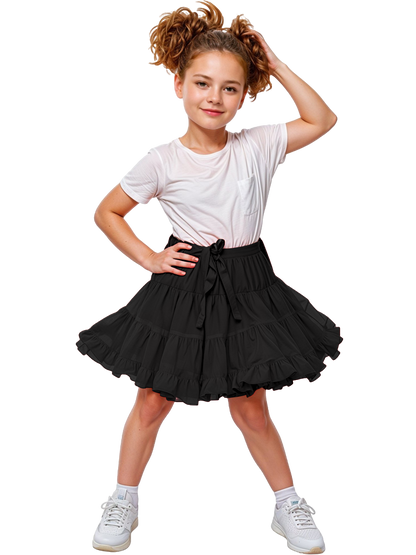 Girls Ruffle Petticoat Tutu Skirt