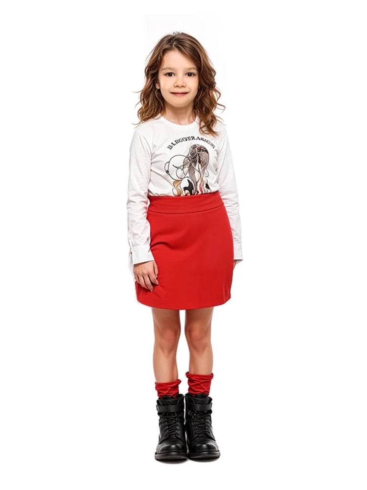 Girls Casual Stretchy Pencil Mini Skirt - thefancydress.co.uk