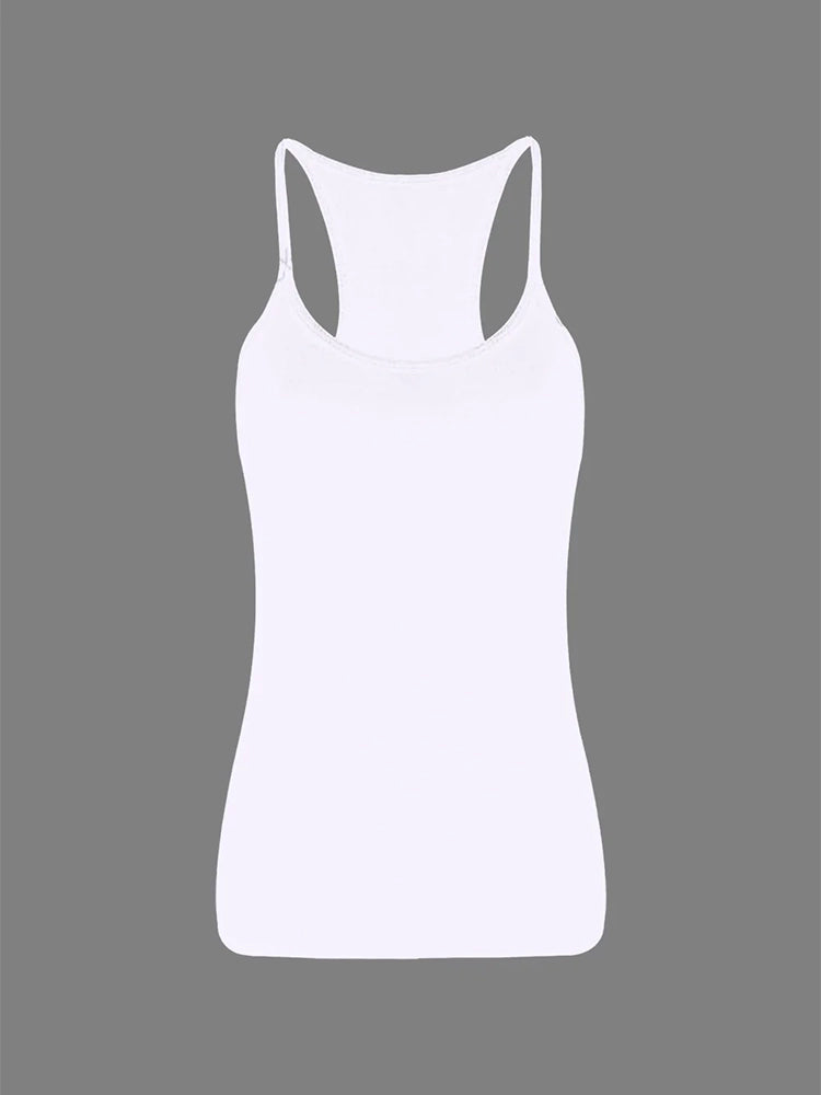 Girls Cotton Vest Top white