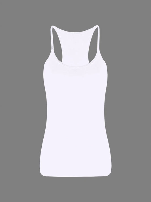 Girls Cotton Vest Top white