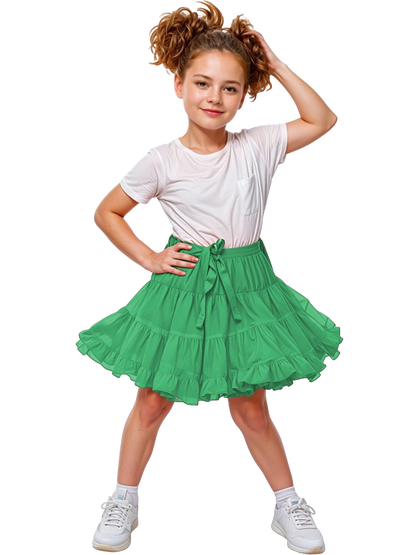 Girls Ruffle Petticoat Tutu Skirt