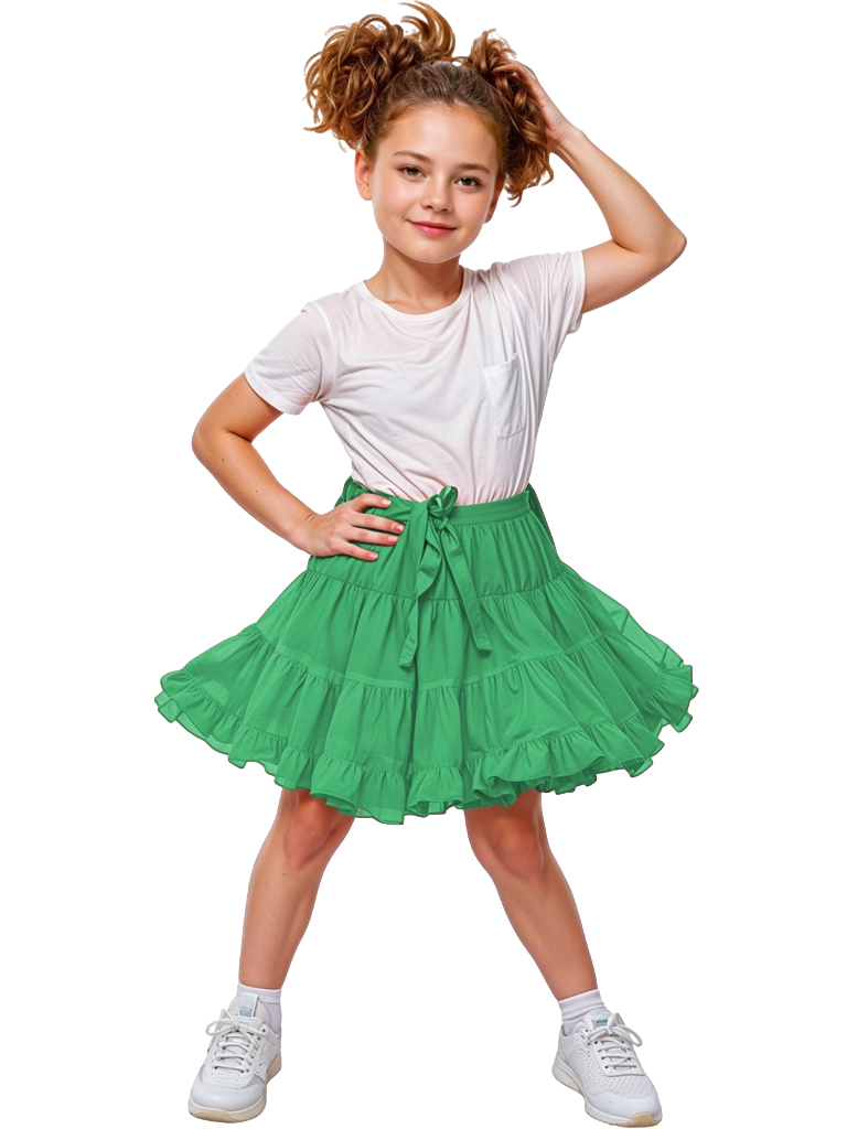 Girls Ruffle Petticoat Tutu Skirt