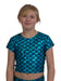 Girls Metallic Fish Scale Mermaid Crop Top