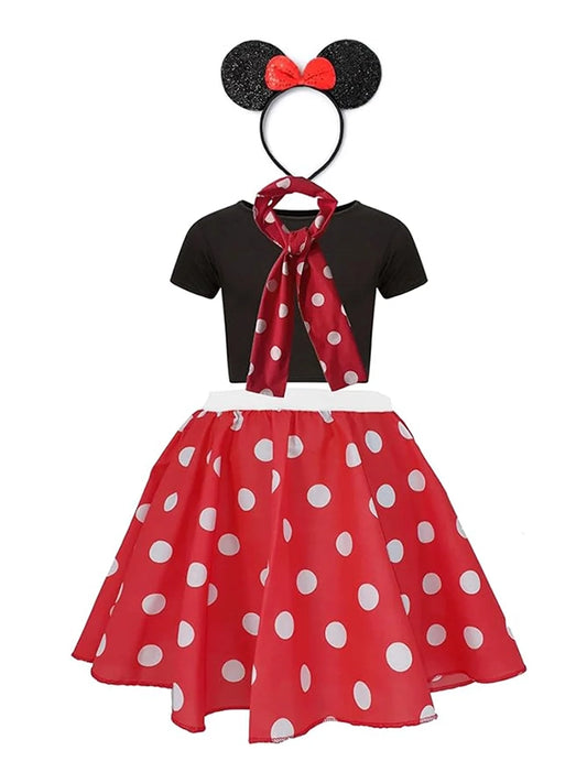 Girls Minnie 4 Piece Set-Polka Dot Set