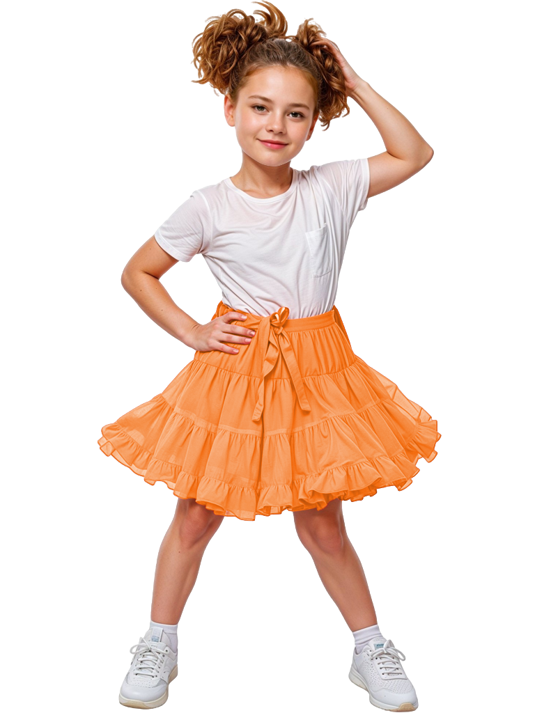 Girls Ruffle Petticoat Tutu Skirt