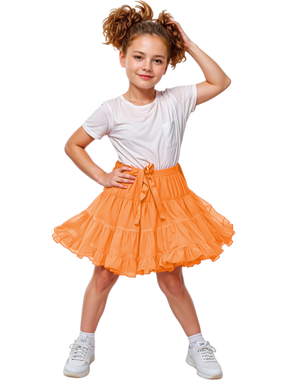 Girls Ruffle Petticoat Tutu Skirt