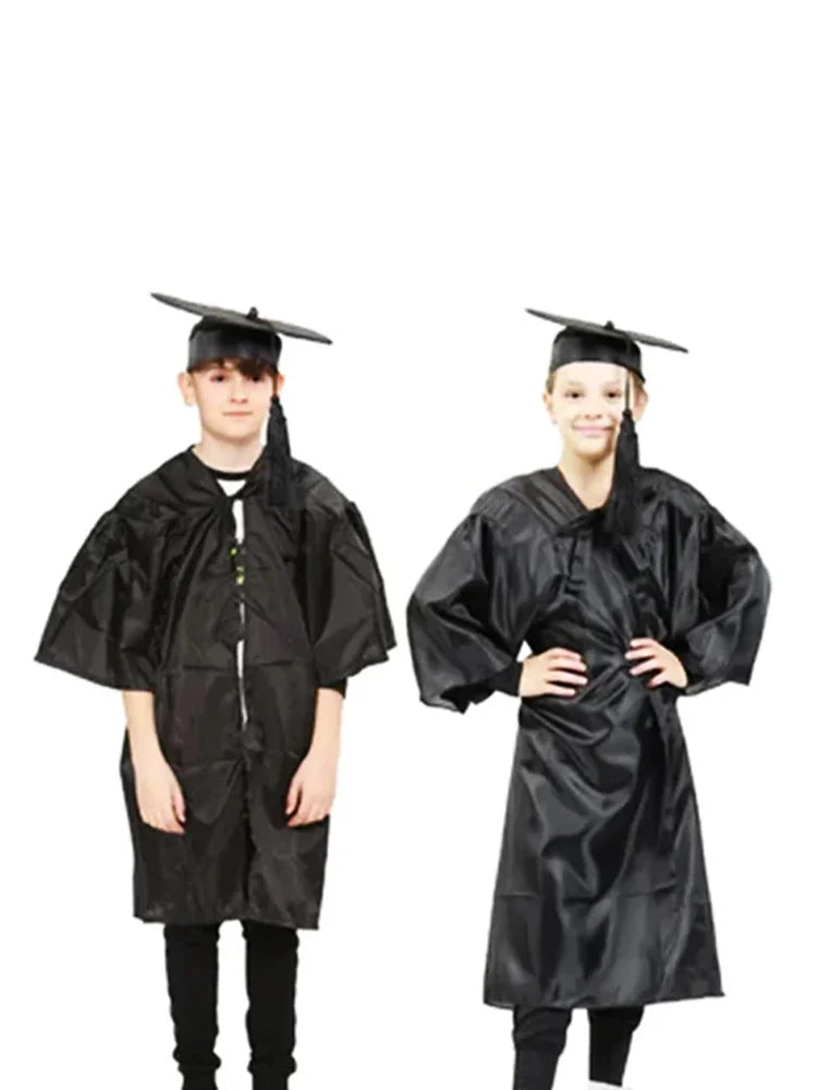 Girls Primary School Graduation Gown and Cap 2-Piece Set