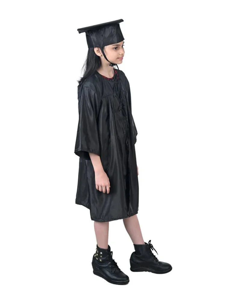 Girls Primary School Graduation Gown and Cap 2-Piece Set girl