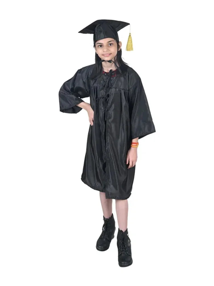 Girls Primary School Graduation Gown and Cap 2-Piece Set girl