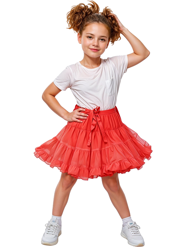 Girls Ruffle Petticoat Tutu Skirt