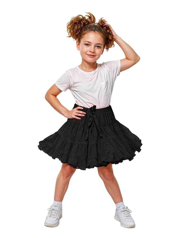 Girls Ruffle Petticoat Tutu Skirt