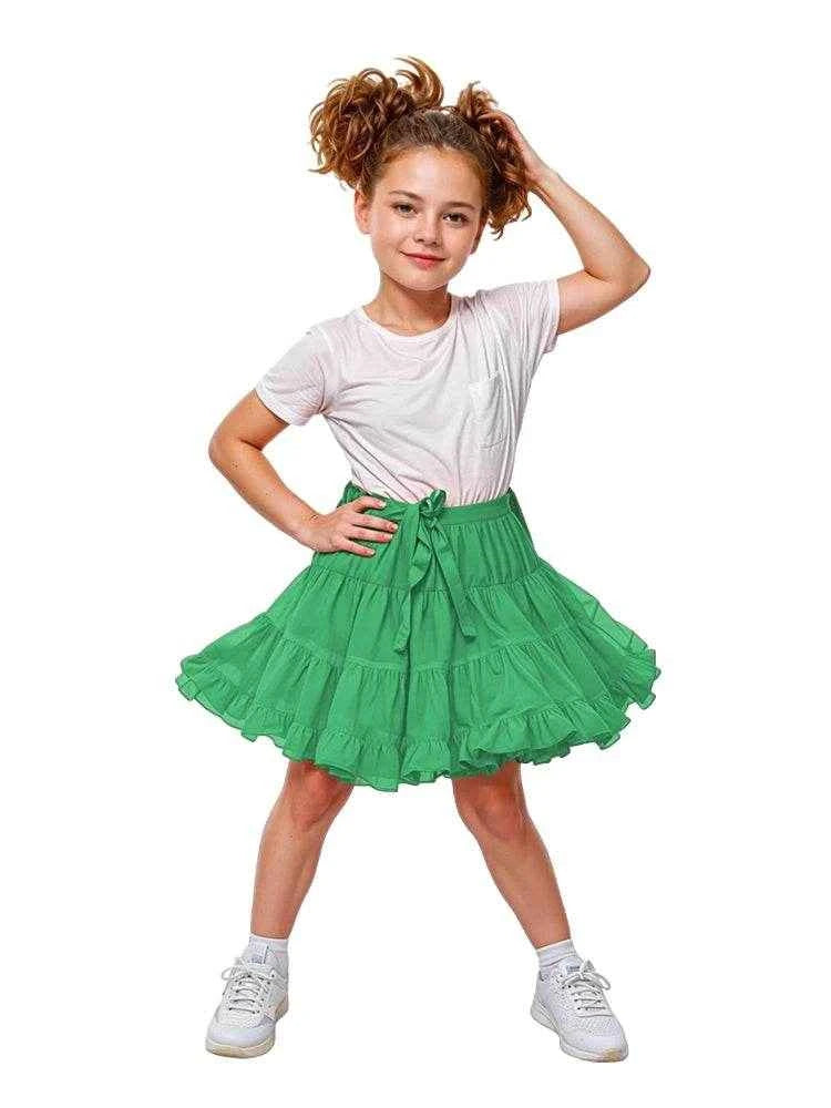 Girls Ruffle Petticoat Tutu Skirt