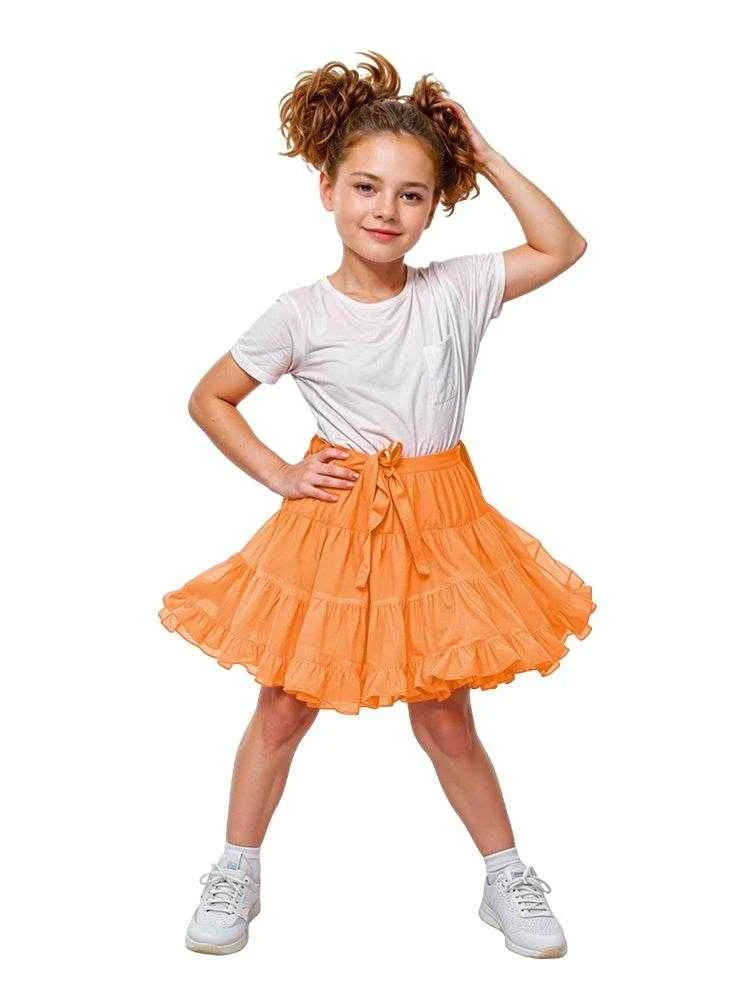 Girls Ruffle Petticoat Tutu Skirt