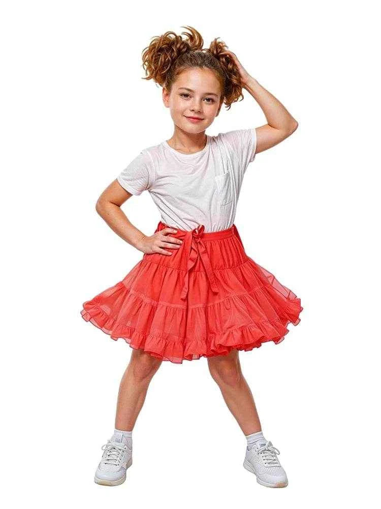 Girls Ruffle Petticoat Tutu Skirt