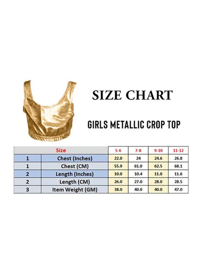 Girls Shiny Metallic Dance Tank Top - thefancydress.co.uk
