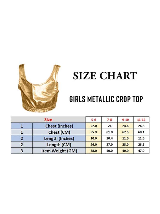 Girls Shiny Metallic Dance Tank Top - thefancydress.co.uk