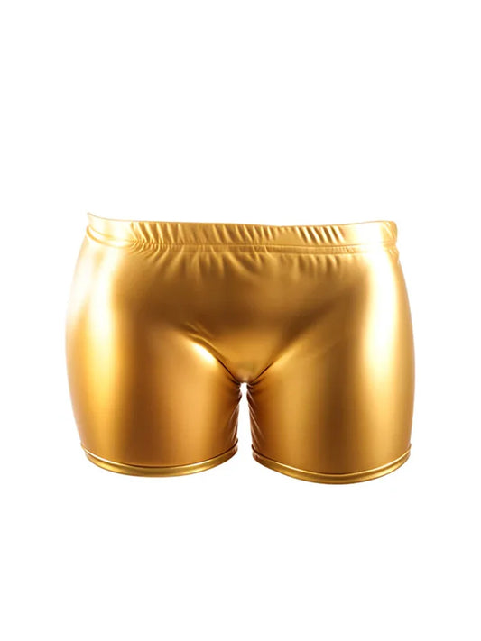 Girls Shiny Metallic Short Pants gold