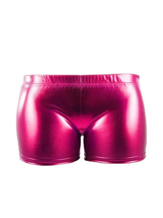 Girls Shiny Metallic Short Pants pink