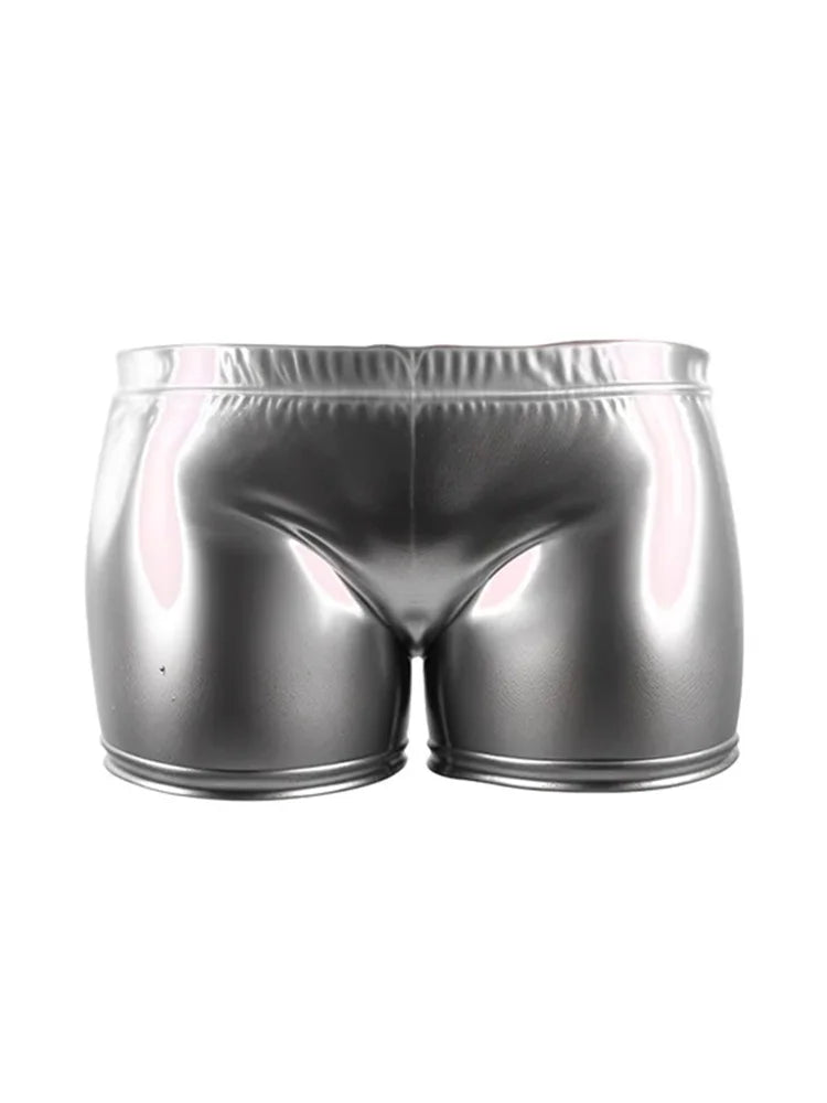 Girls Shiny Metallic Short Pants silver