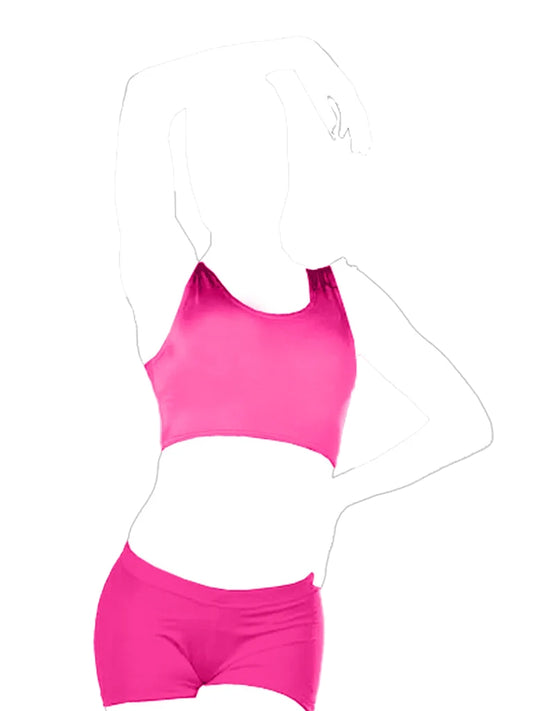 Girls Sleeveless Crop Top pink