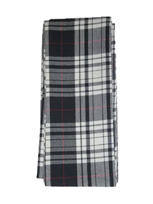 Girls Tartan Scarf grey