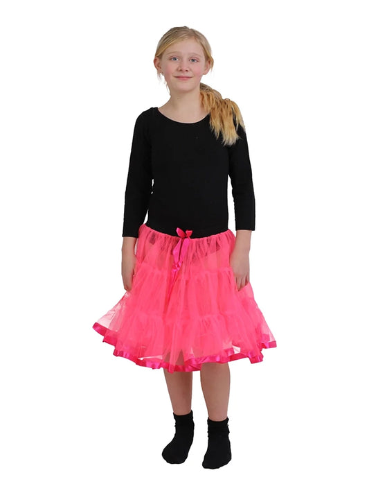 Girls 2 Layer Petticoat Tutu Skirt pink
