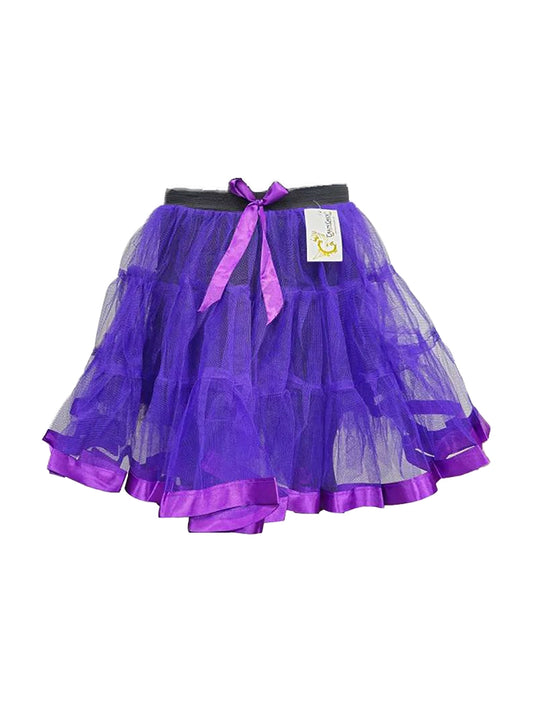 Girls 2 Layer Petticoat Tutu Skirt purple