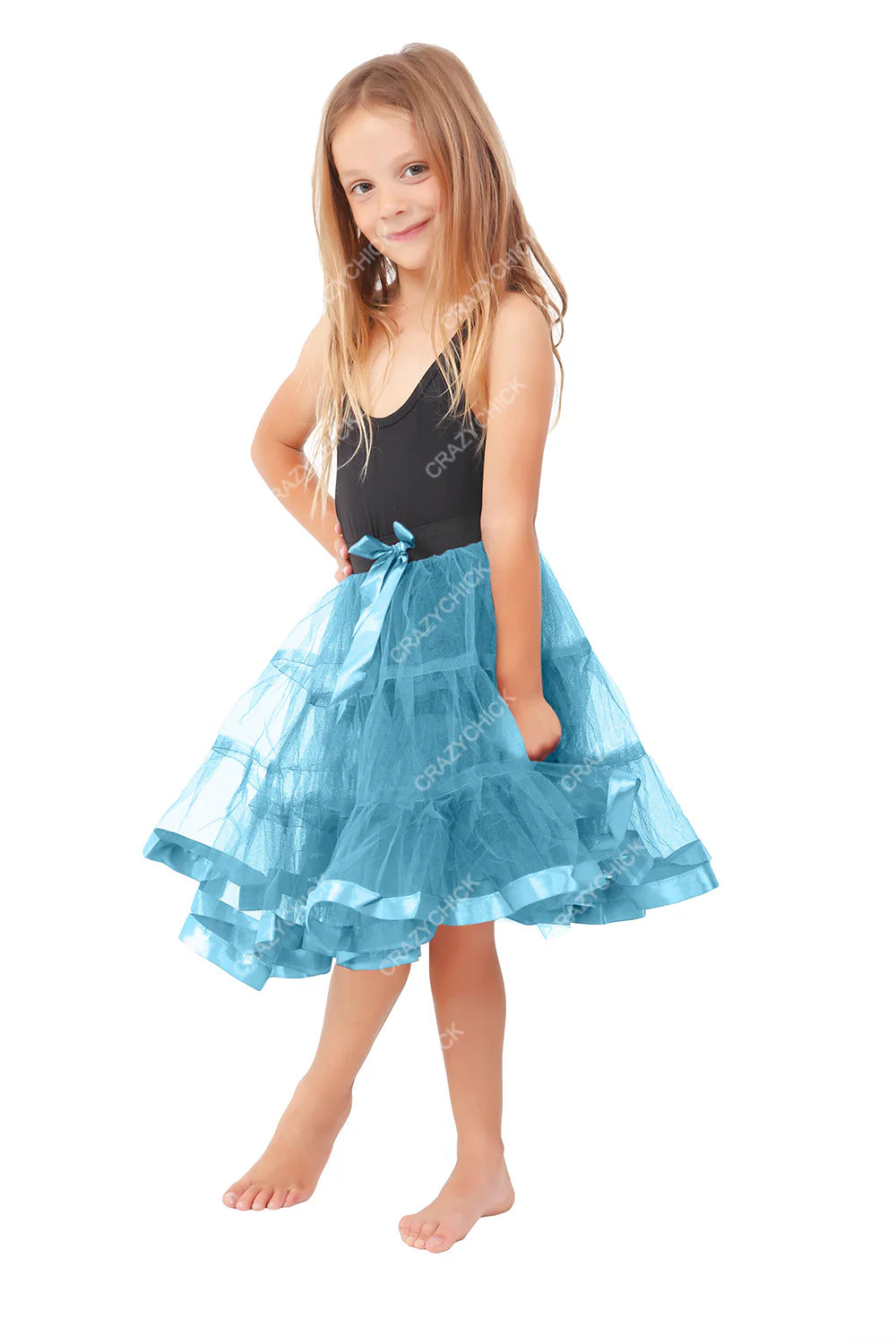 Girls 2 Layer Petticoat Tutu Skirt