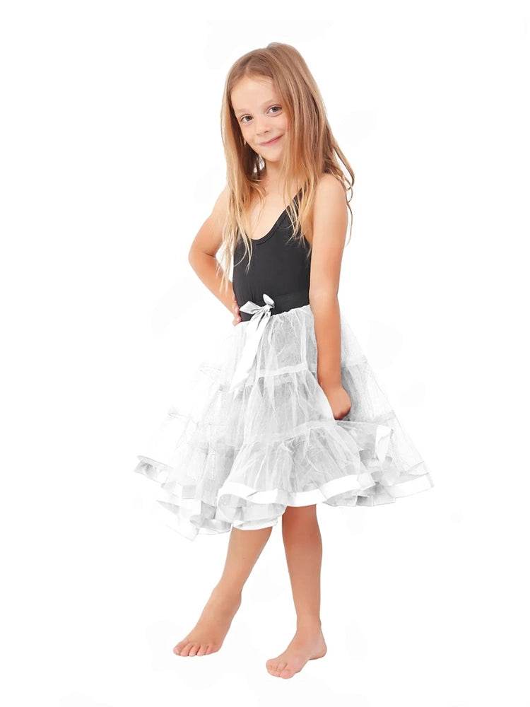 Girls 2 Layer Petticoat Tutu Skirt - thefancydress.co.uk