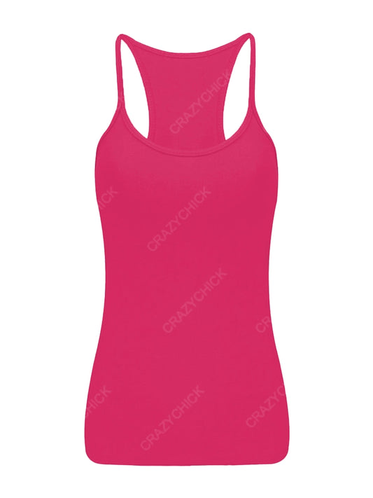 Girls Microfibre White Vest Tops