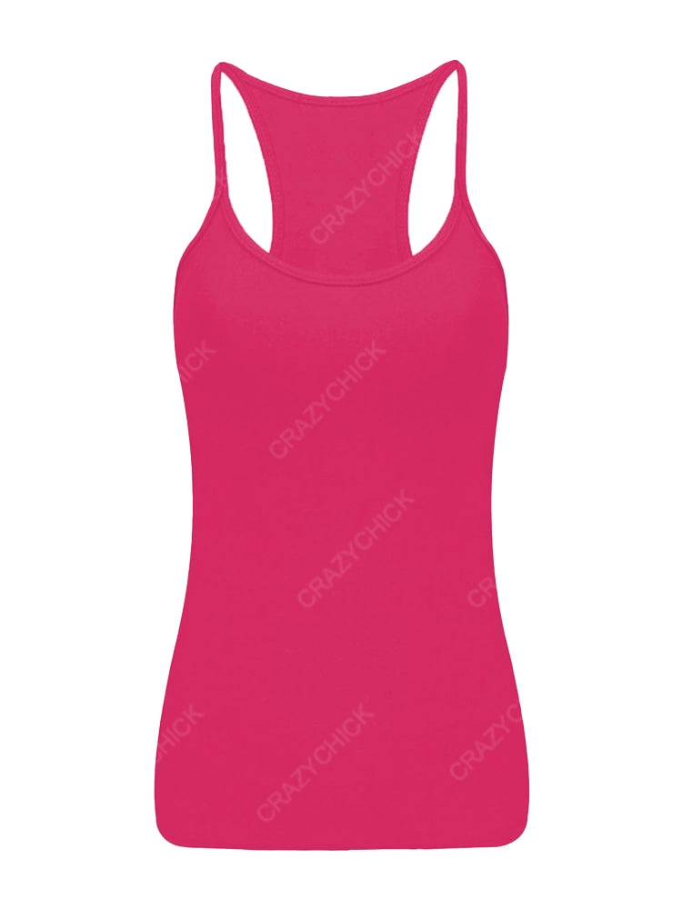 Girls Microfibre White Vest Tops