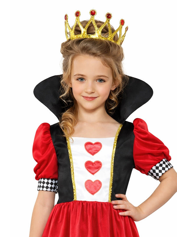 Girls Fairytale Queen Of Hearts Costume