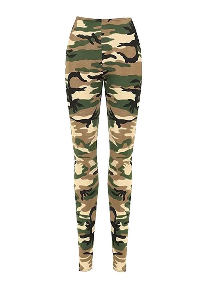 Girls' Microfibre Leggings – Full-Length, Soft & Stretchy camouflage