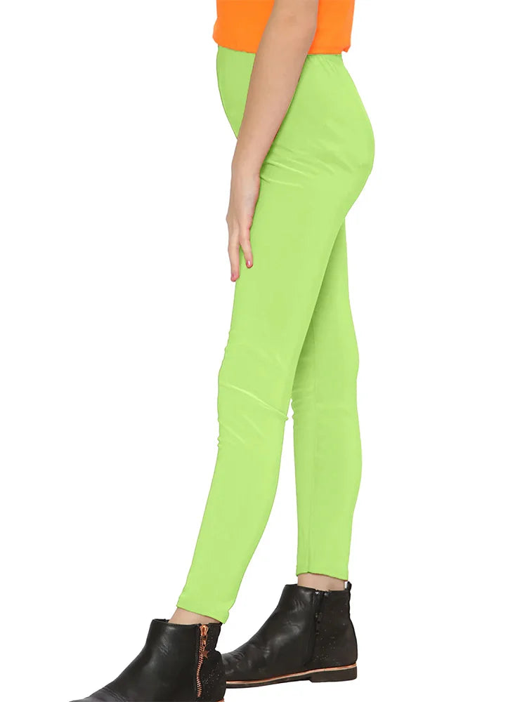 Girls' Microfibre Leggings – Full-Length, Soft & Stretchy yellow